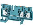 Terminal Block, Clamp, 3 Poles, 800V, 32A, 4mm², Blue, Pack of 50 pieces